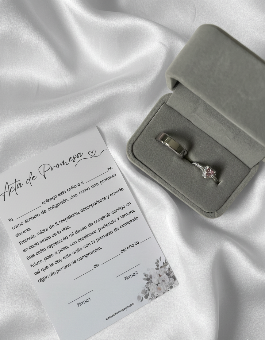 Anillo Promesa Modelo Pandora - Mujer y Hombre