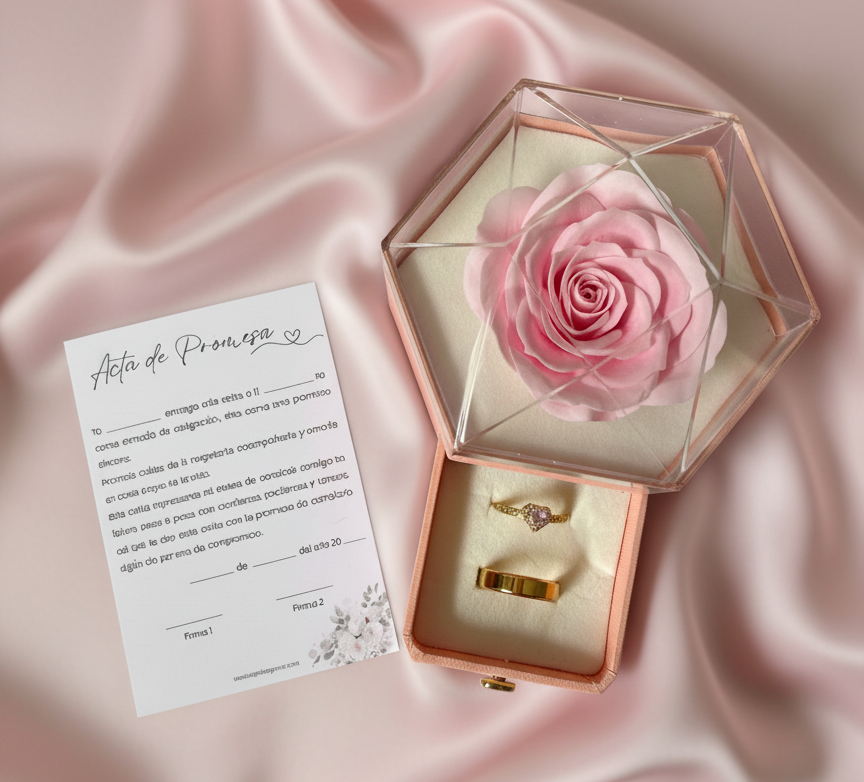 Anillo Promesa Modelo Pandora - Mujer y Hombre