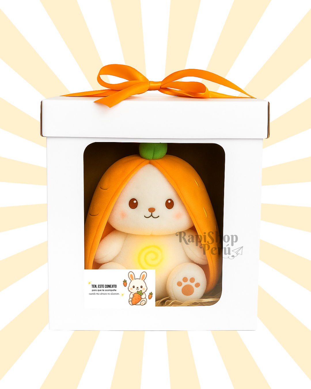 Peluche Conejito Fresa/Zanahoria que respira